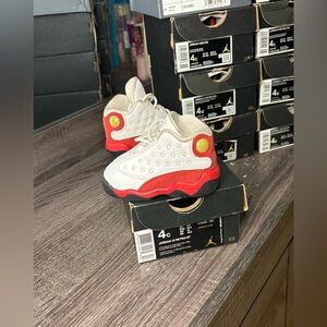 Toddler Retro Jordan 13’s Red And White